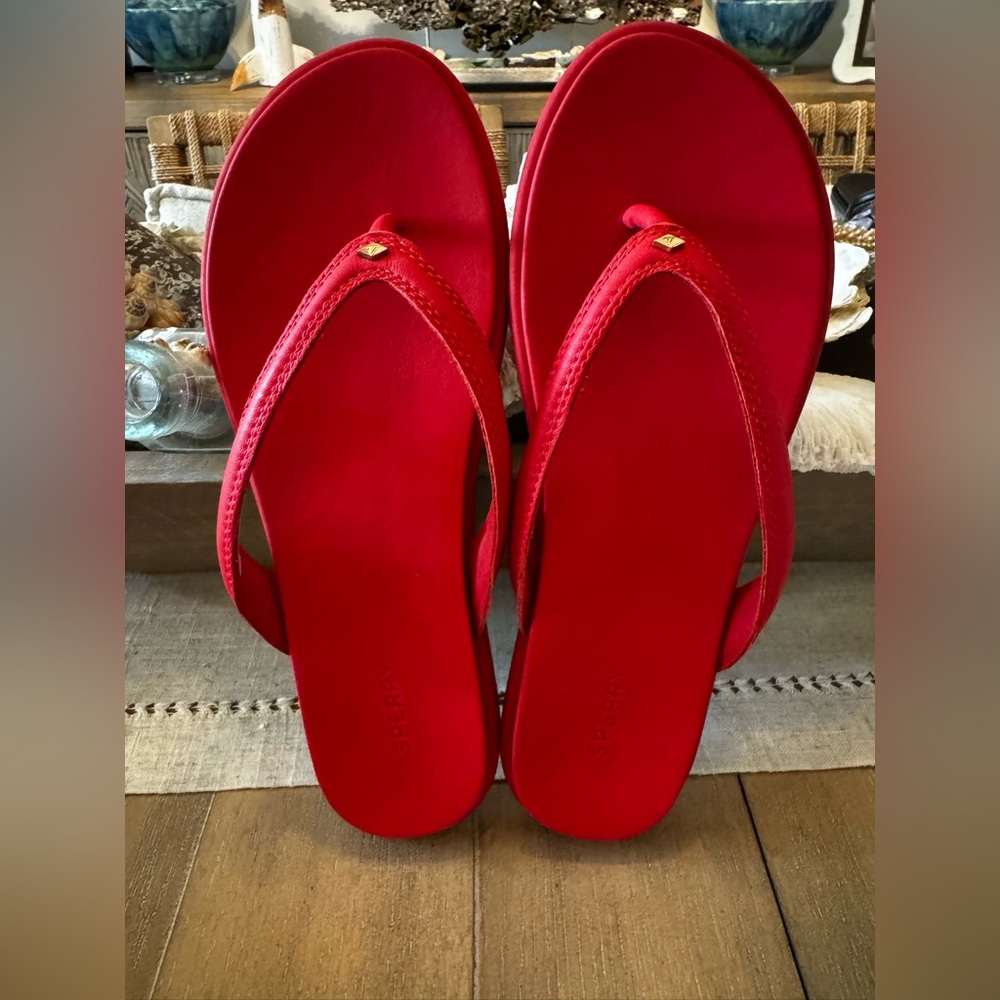 Sperry Bright Red Women's Thong Sandals